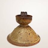 Handcrafted stoneware candle holder