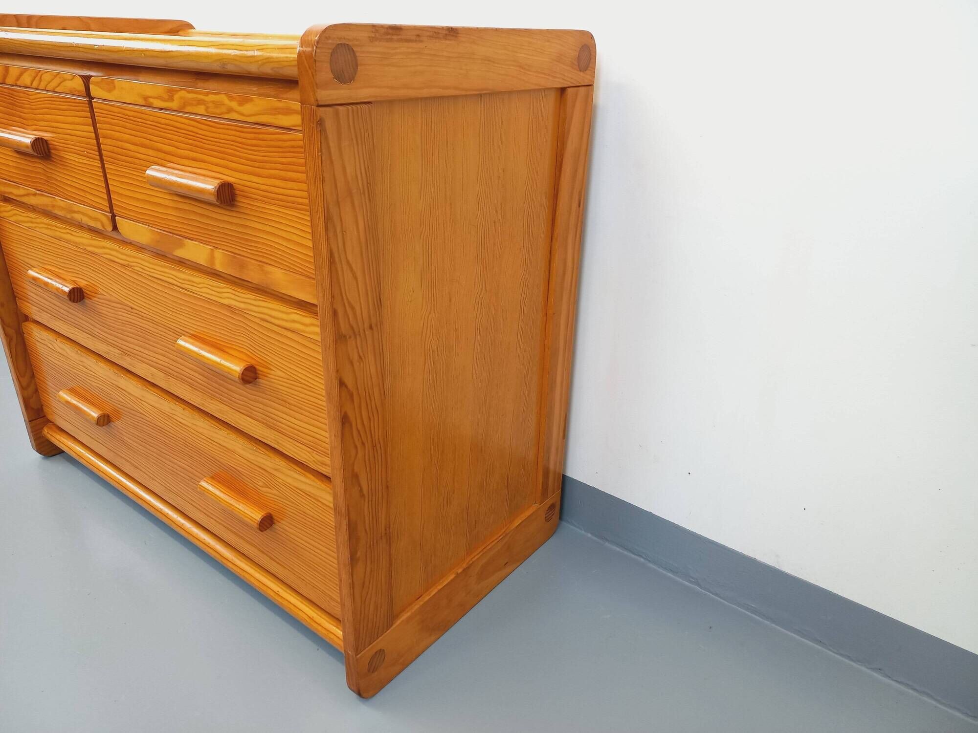 Vintage Gautier pine chest of drawers from the 70s 80s