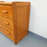 Commode en pin Gautier vintage des années 70 80