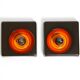Two beautiful original 1970s Space Age ceramic wall lamps