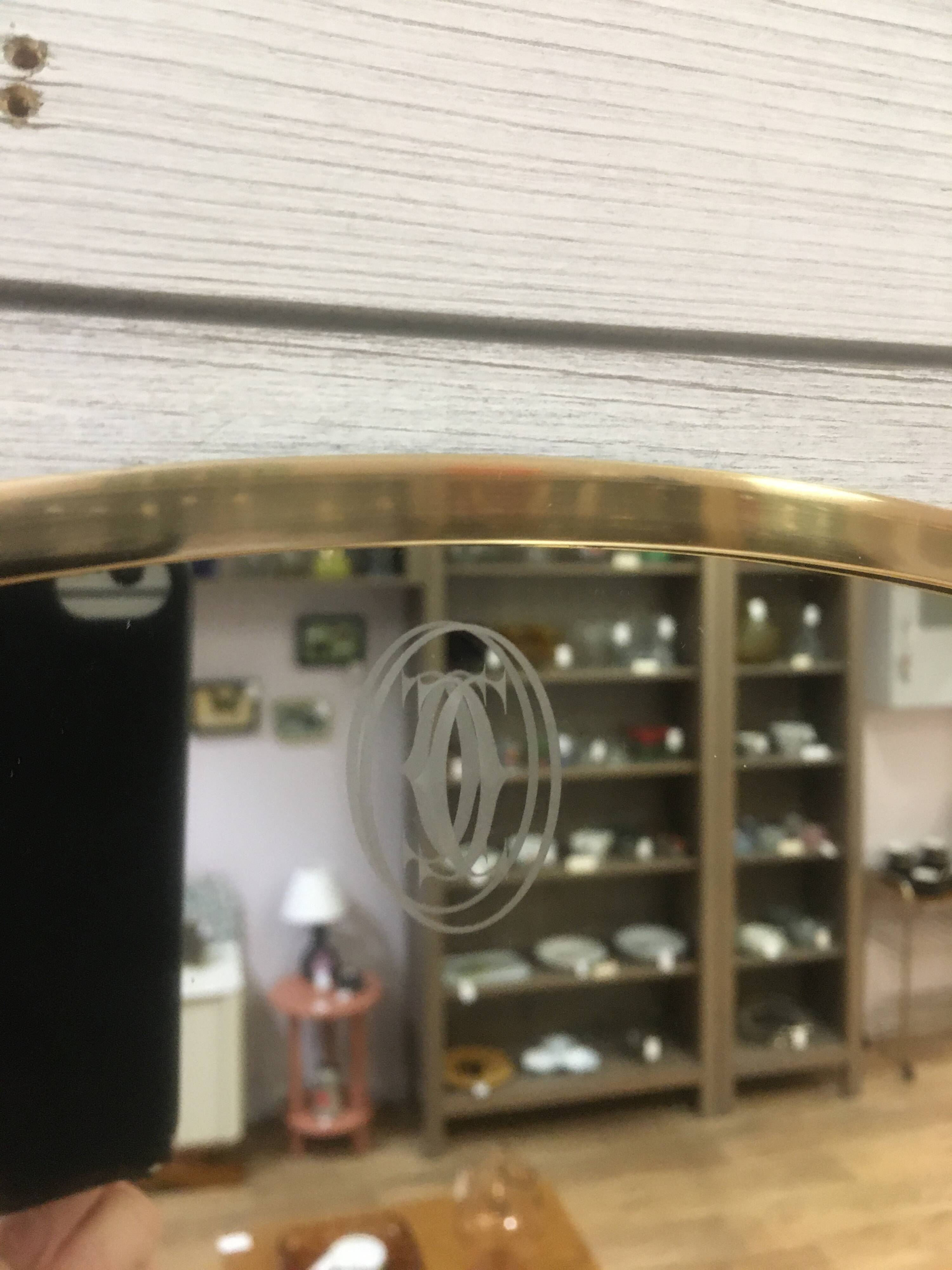 Miroir en laiton Cartier