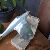 Art Deco aluminum airplane bookends