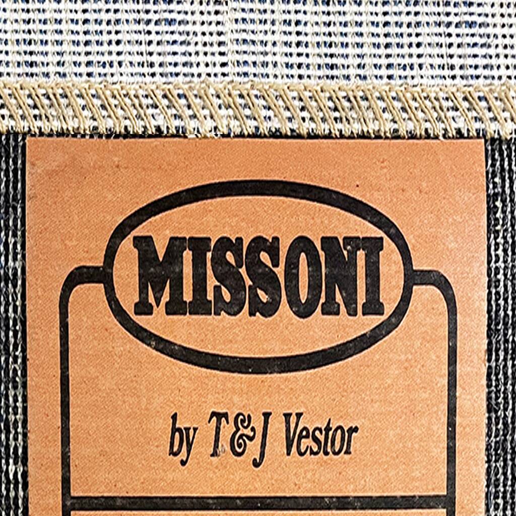 1990s Ottavio Missoni "Square" Geometric Wool Rug Exceptional Italian Postm