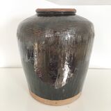 Asian jar in enamelled sandstone