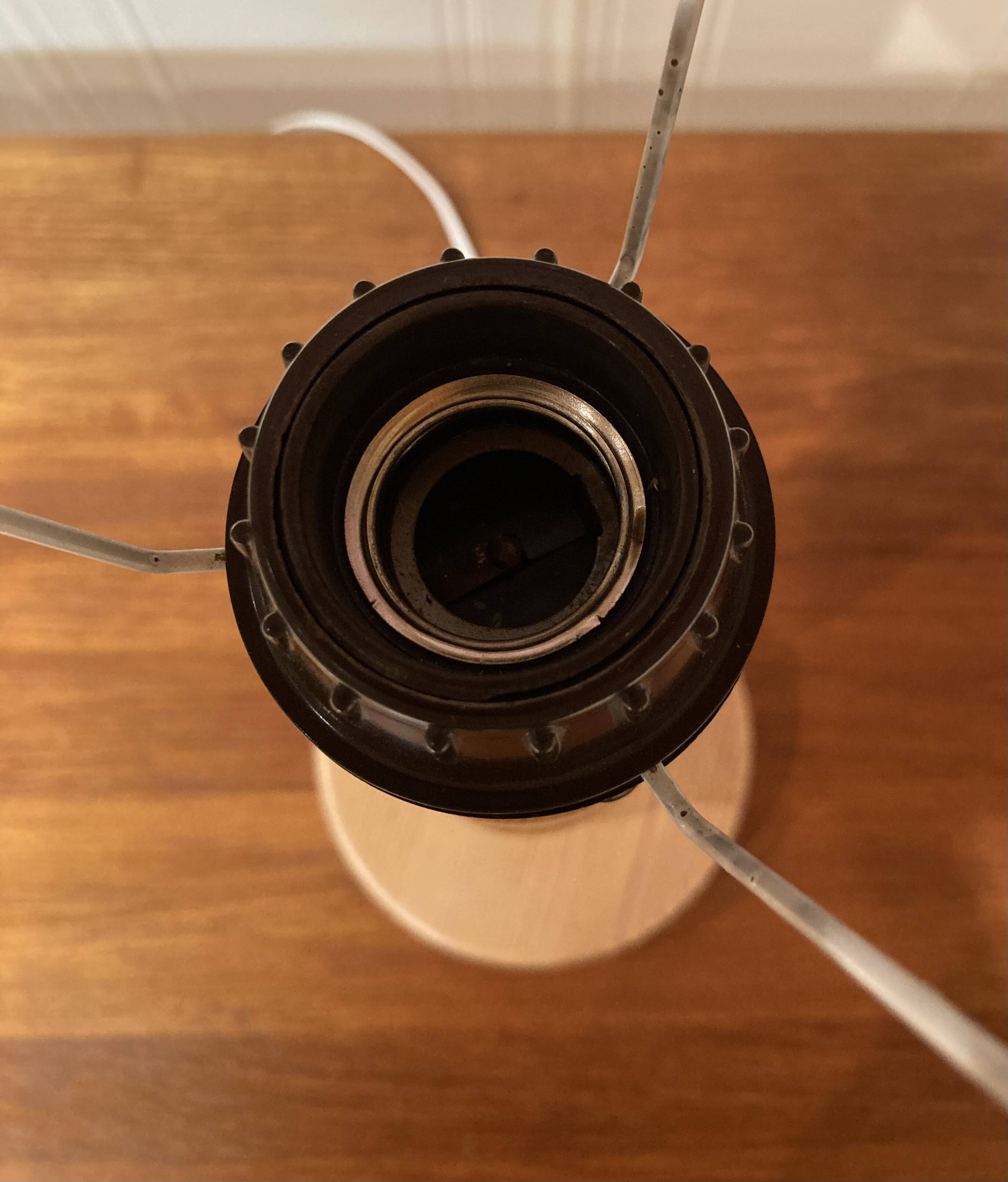 Solid wood lamp Scandinavian design 1960.