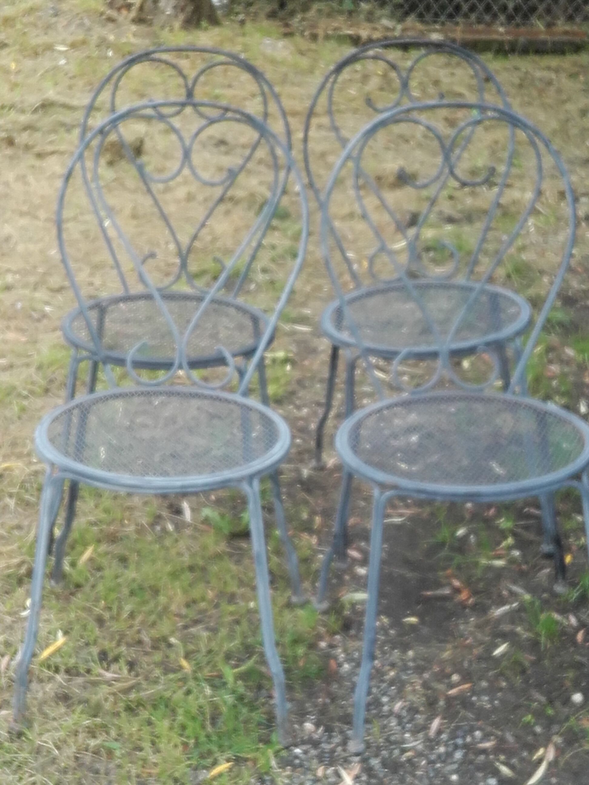 Iron garden chairs