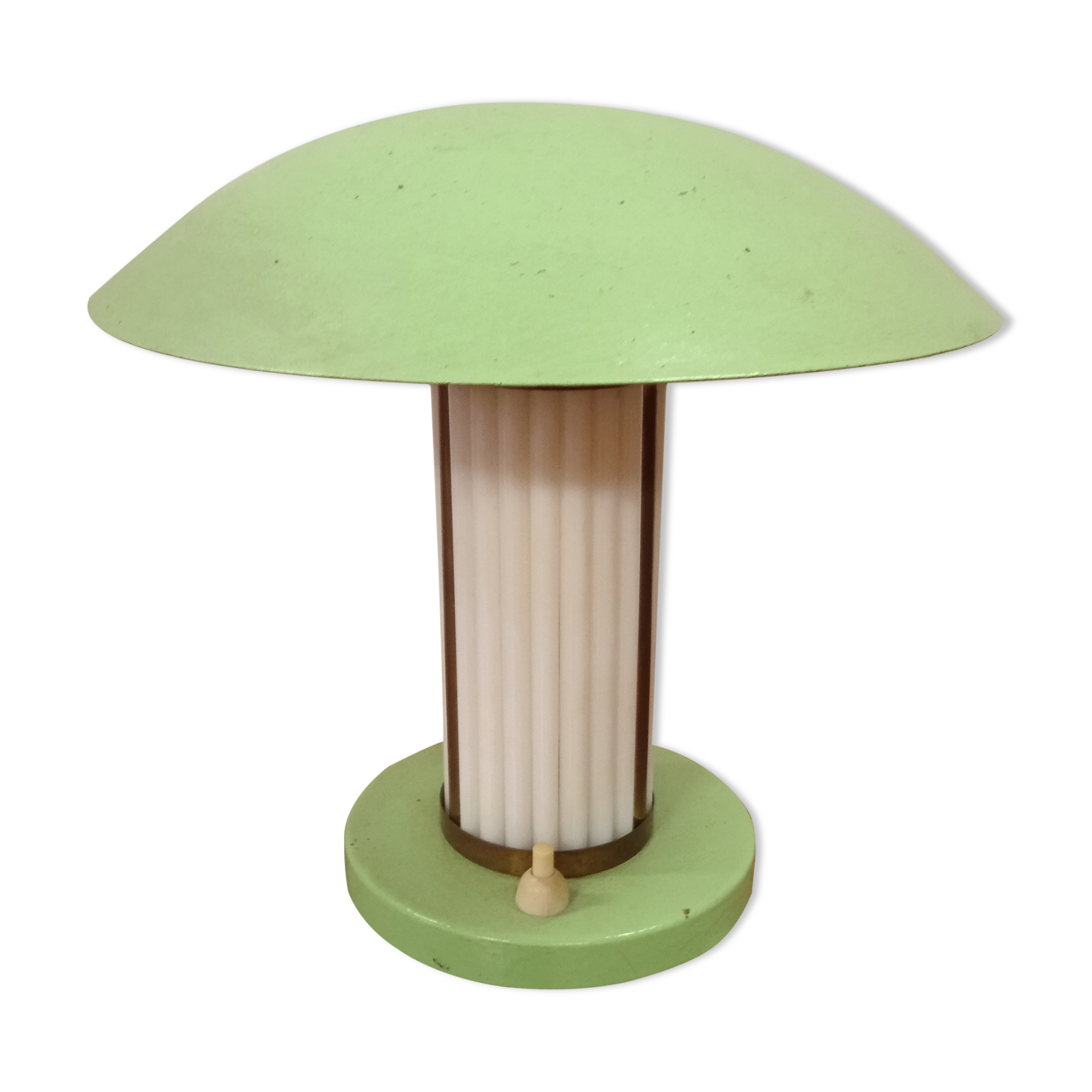 Small Art Deco mushroom lamp in lacquered metal