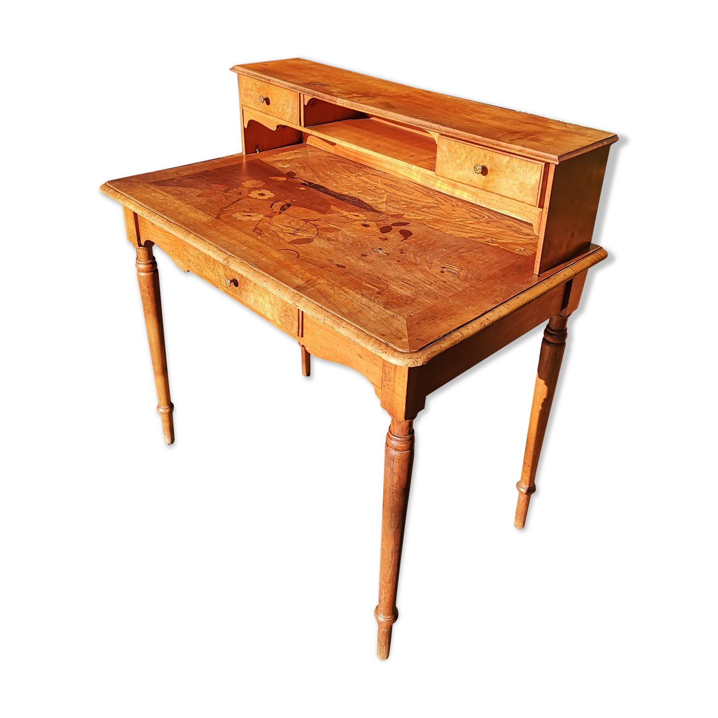 Wooden Art Nouveau desk circa 1900