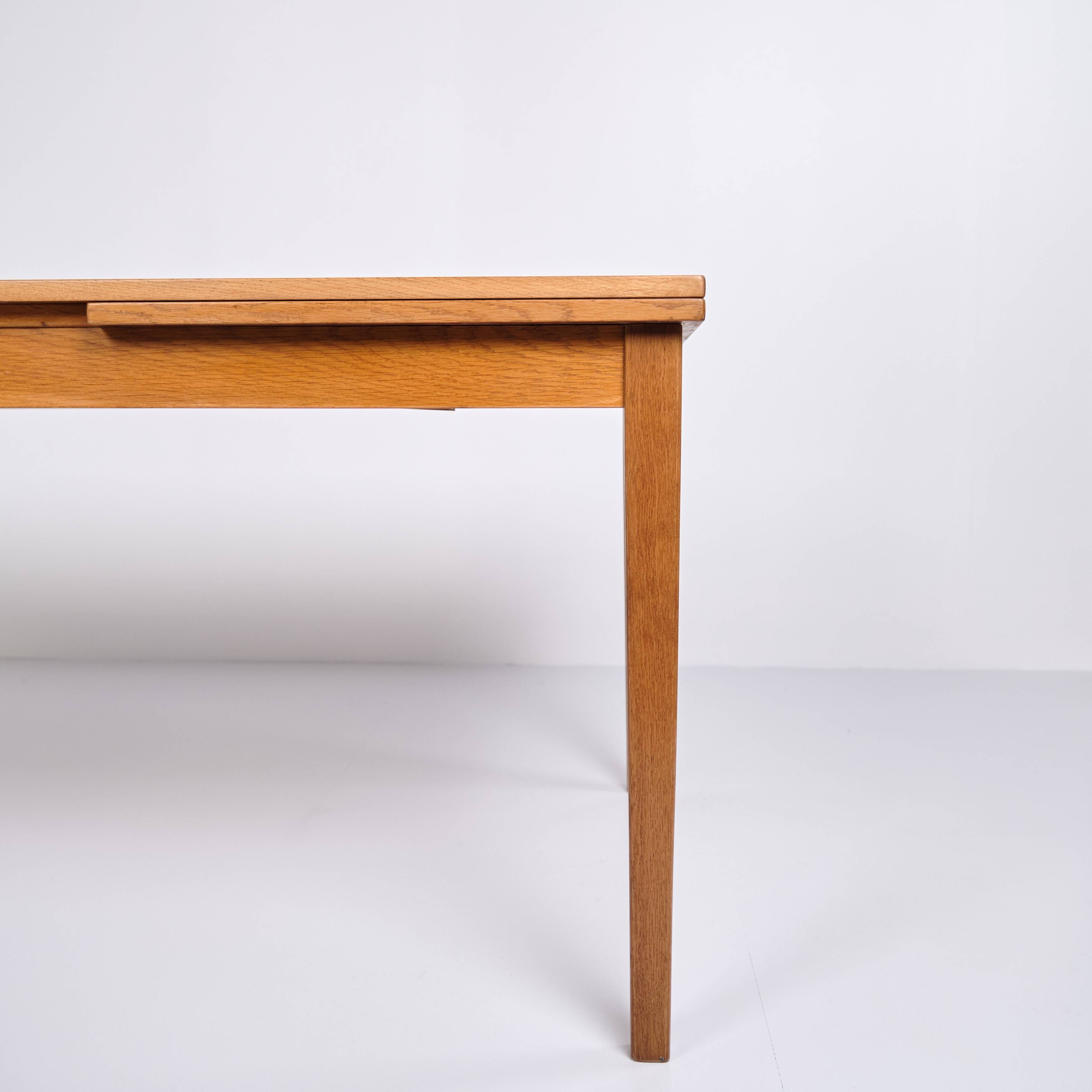 Dining table with extension - oak - Kai Winding - Slagelse Furniture Factory - 1960s