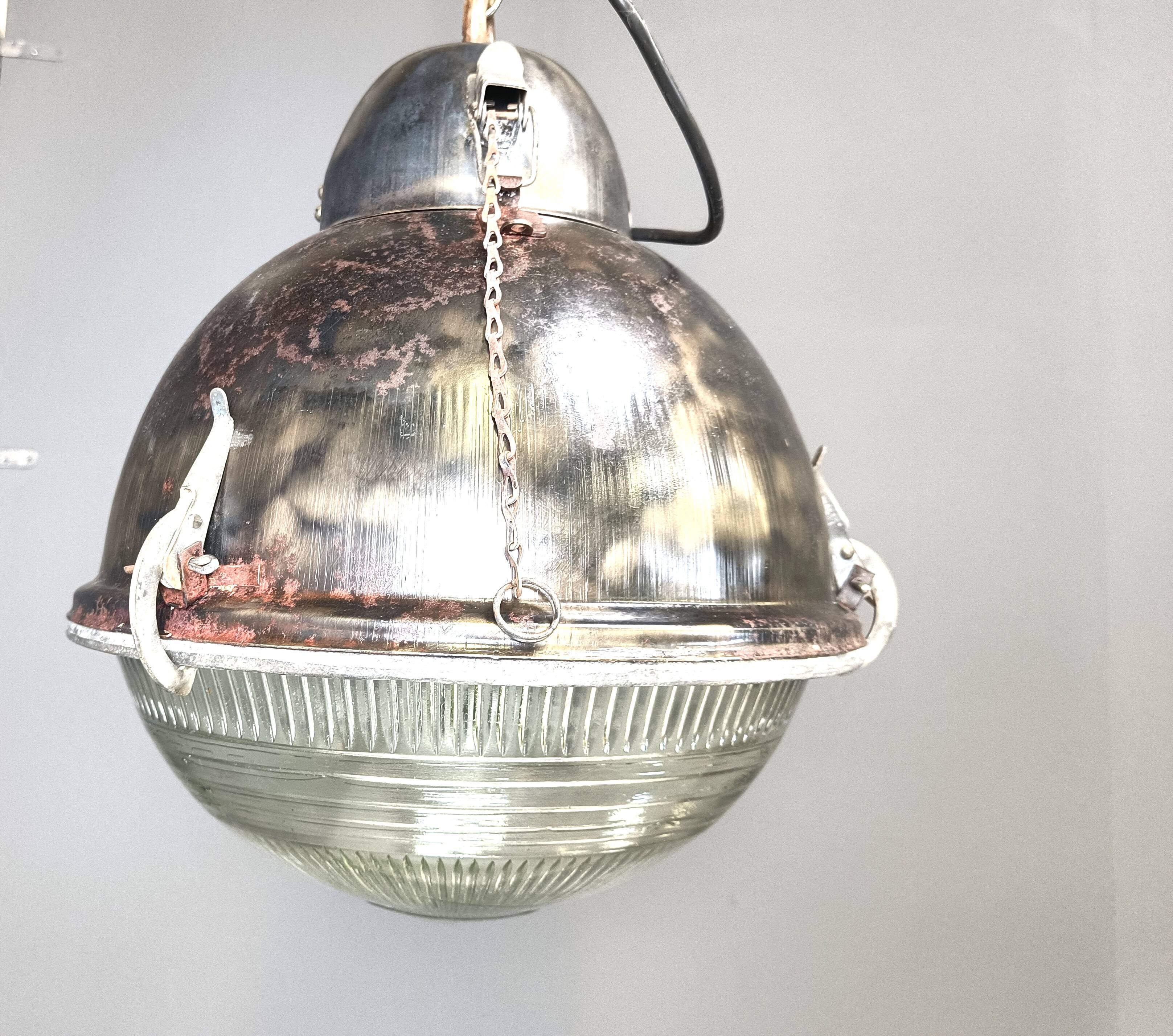 Industrial 'Ball' Lamps with Glass, 1930s