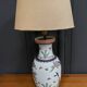 20th century Chinese lamp decorated with birds, red stamp