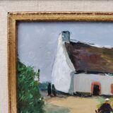 Oil on panel, Breton house, decoration