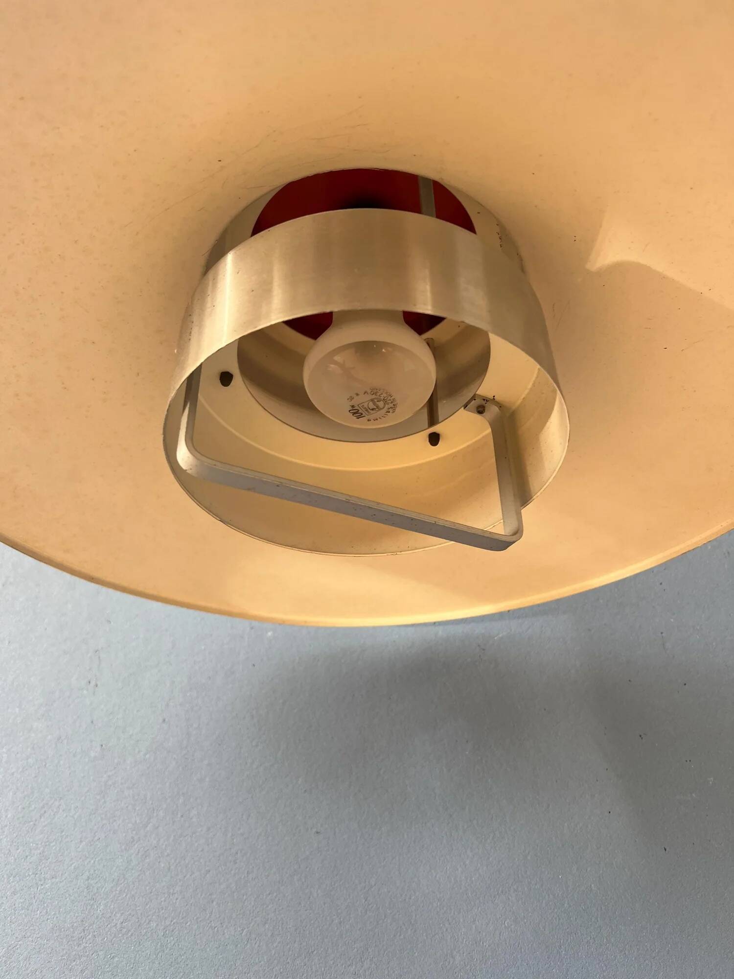 Vintage aluminium space age pendant lamp