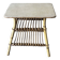 Table d’appoint  en bambou et rotin avec porte-revues – Années