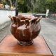 Flamed ceramic planter – in the style of Massier