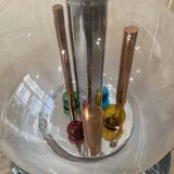 Lampe de Bureau en Verre et Chrome de Selenova, Italie, 1970