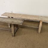Pair of vintage wooden benches