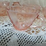 Set of 9 pink Vereco cups