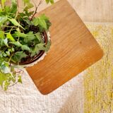Wooden stool with tapered legs