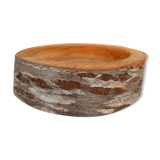 Empty raw wooden pocket with bark