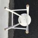 Tabouret scandinave en bois teinté blanc 60