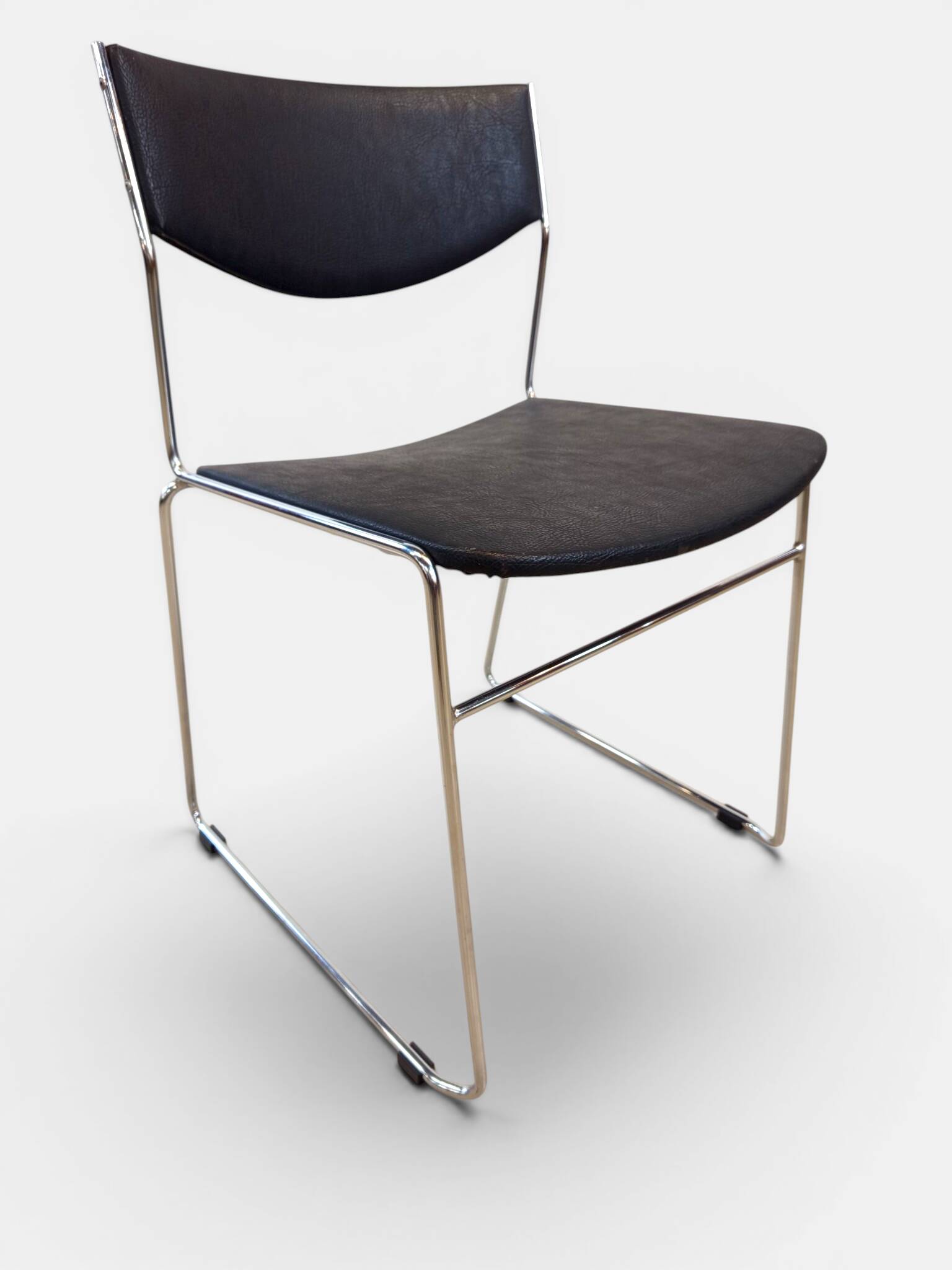 Stackable sled chair from the 1970s.
