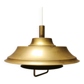 Hanging lamp in solid brass 1970s Denmark