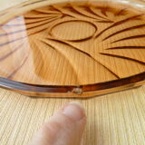 Pink moulded pressed glass cheese bell