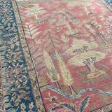 Tapis ancien turc Cesareh en soie fait main 114x176 cm