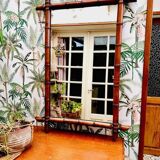 Vintage bamboo mirror