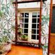 Vintage bamboo mirror