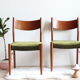 Paire de chaises de style scandinave Consorzio Sedie Friuli en chêne et velours