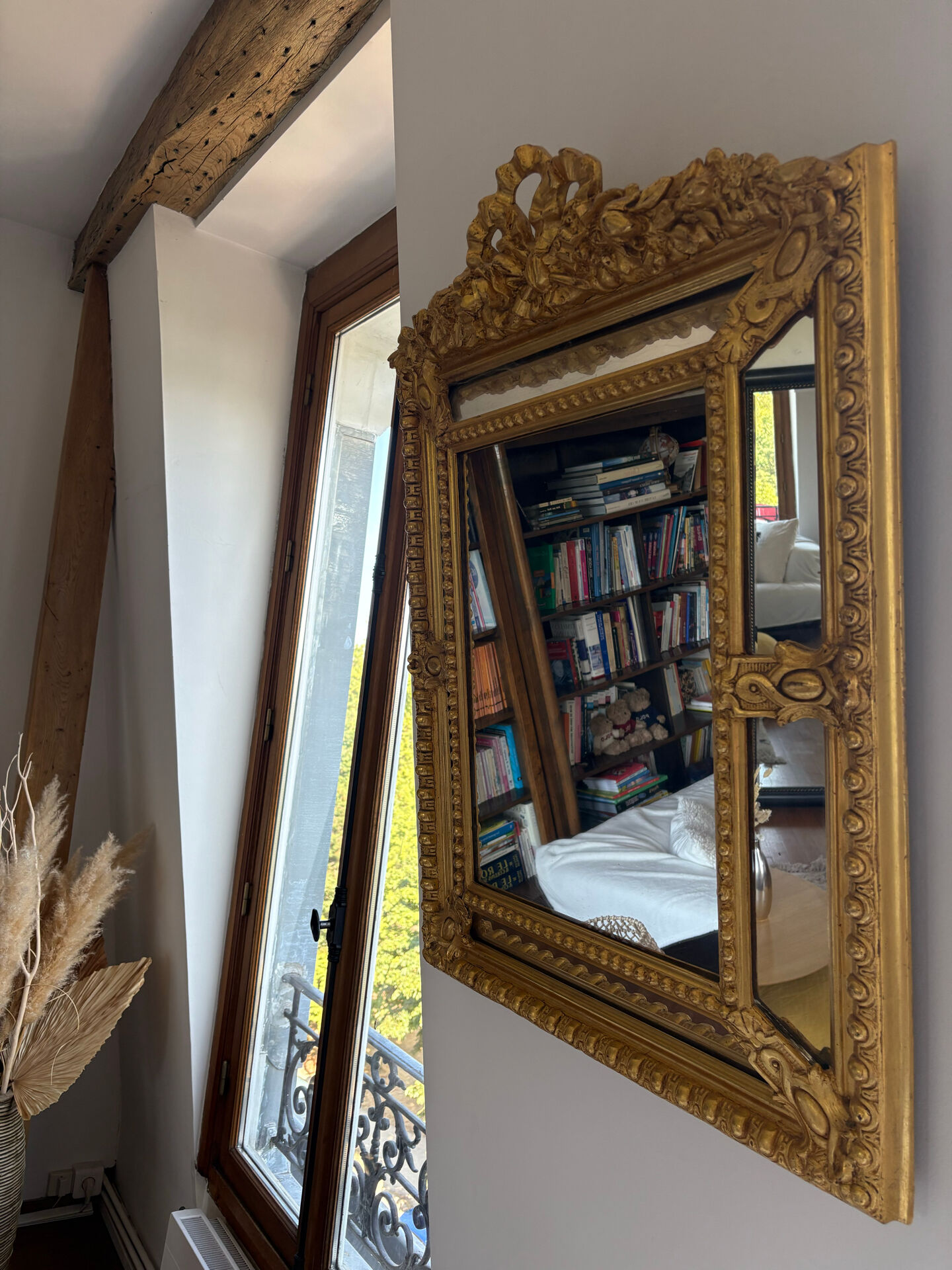 Louis XVI mirror with parcloses.