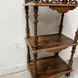Napoleon III display stand in marquetry mahogany, 19th century.