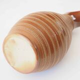 Striped stoneware pitcher