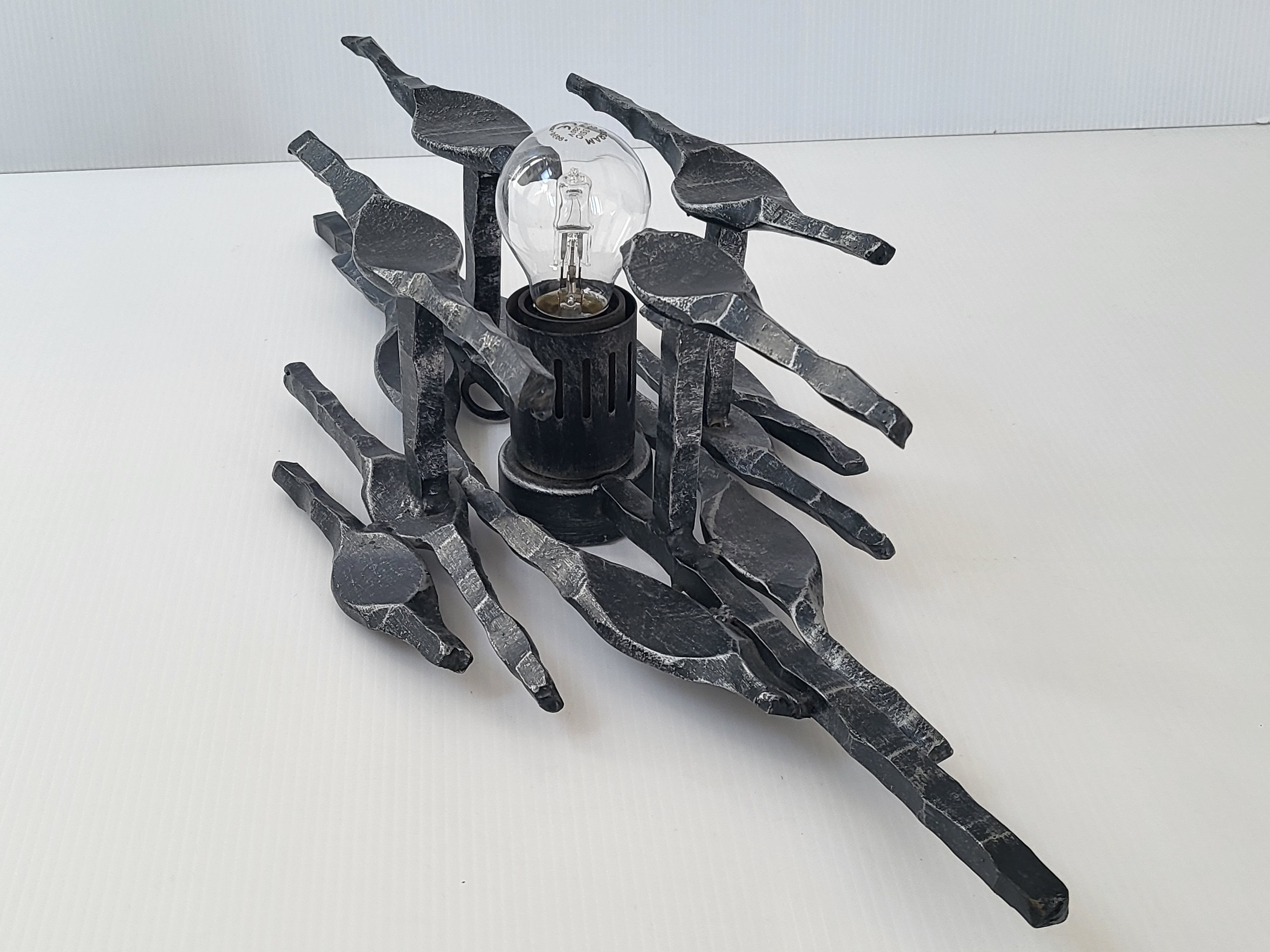 Brutalist wall lamp 1970 vintage