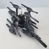 Brutalist wall lamp 1970 vintage