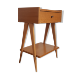 Vintage bedside table compass foot