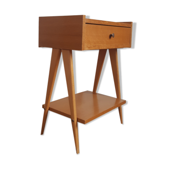 Vintage bedside table compass foot