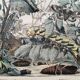 Engraving from 1886 - Sphinx and nocturnal butterflies (2) - Antique lithograph