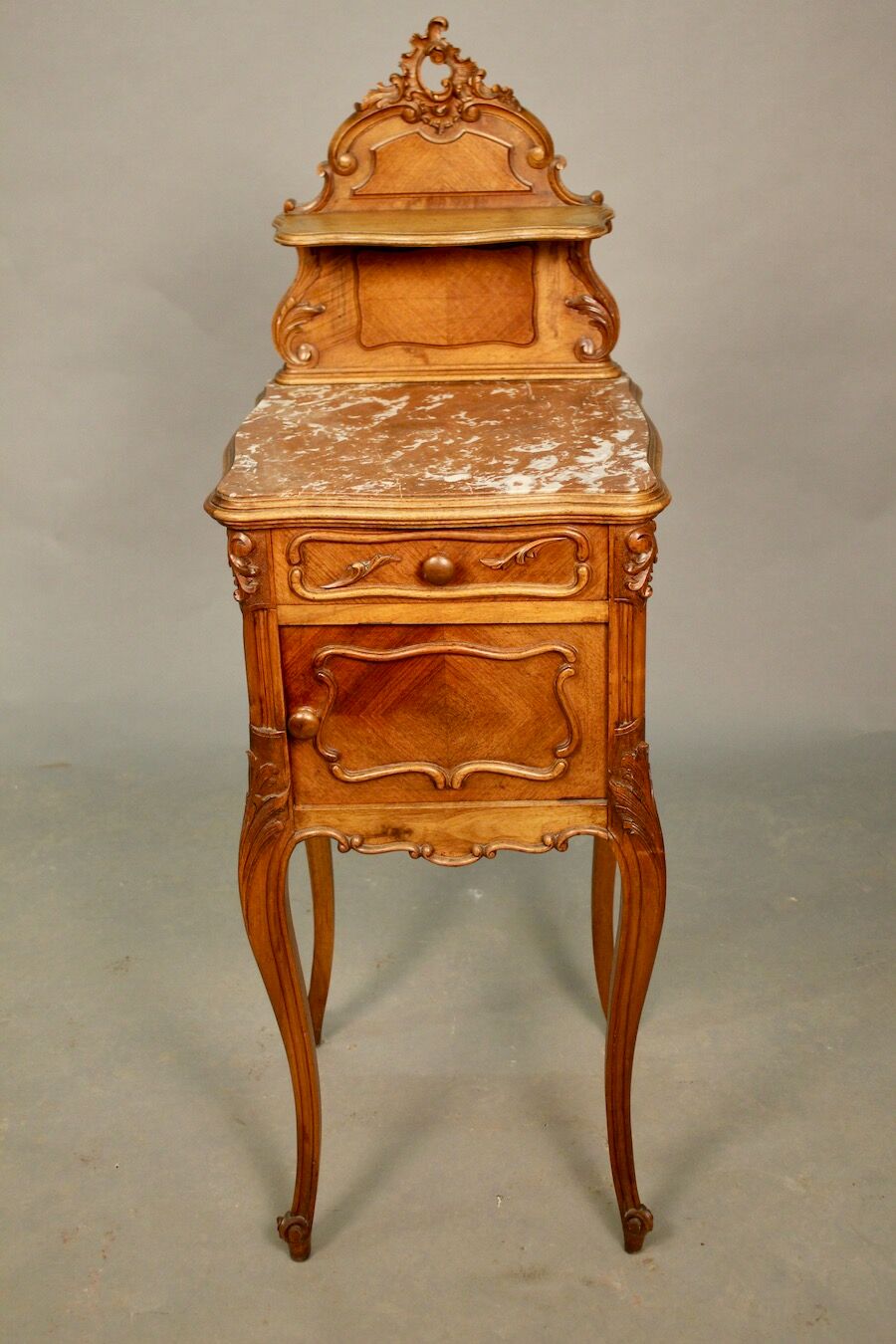 Walnut bedside table in Louis XV style 19th century