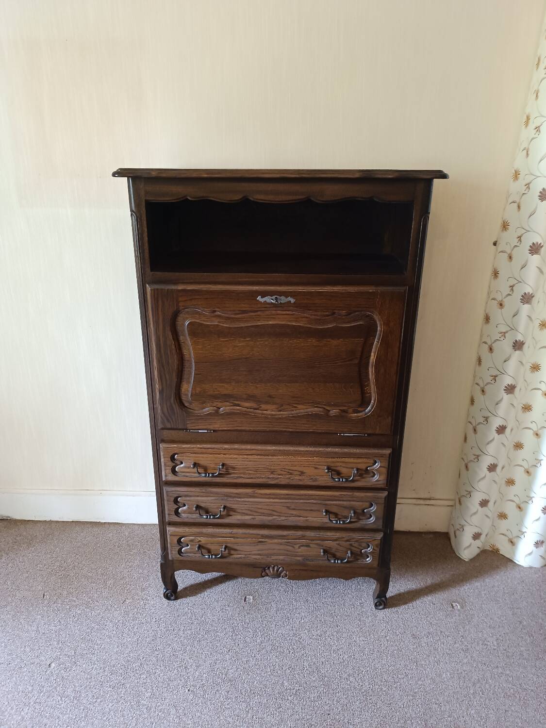 Vintage solid wood bar cabinet