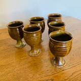 Set of 6 stoneware glasses