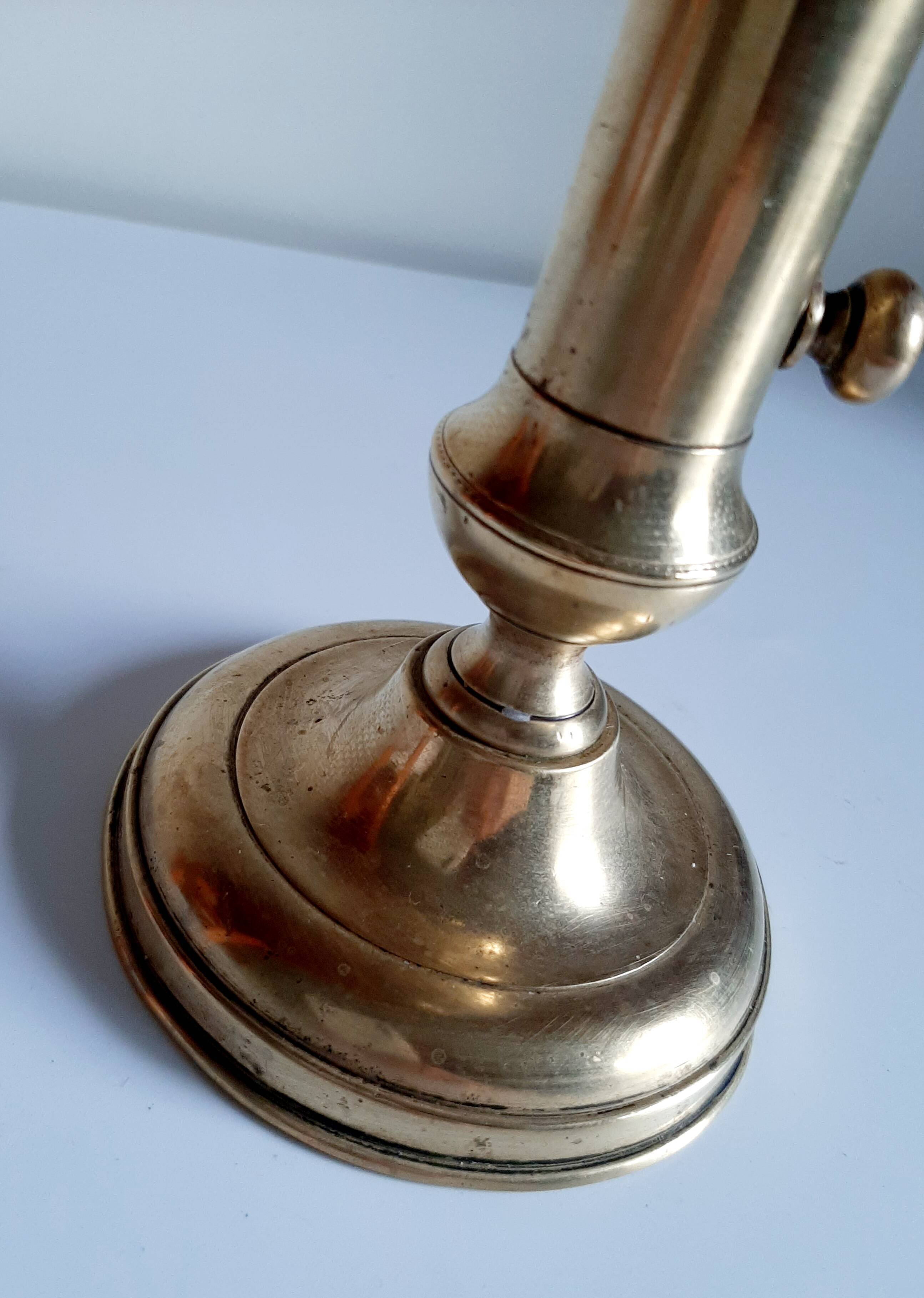 Golden brass candle holder