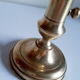 Golden brass candle holder