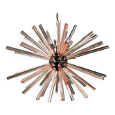 grand lustre vintage "spoutnik" - 50 prismes ROSES