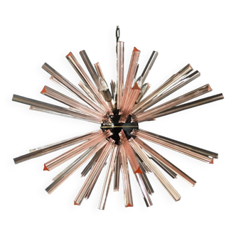 large vintage chandelier "Sputnik" - 50 ROSES prisms