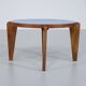 Blue lacquered wooden coffee table - 1950s