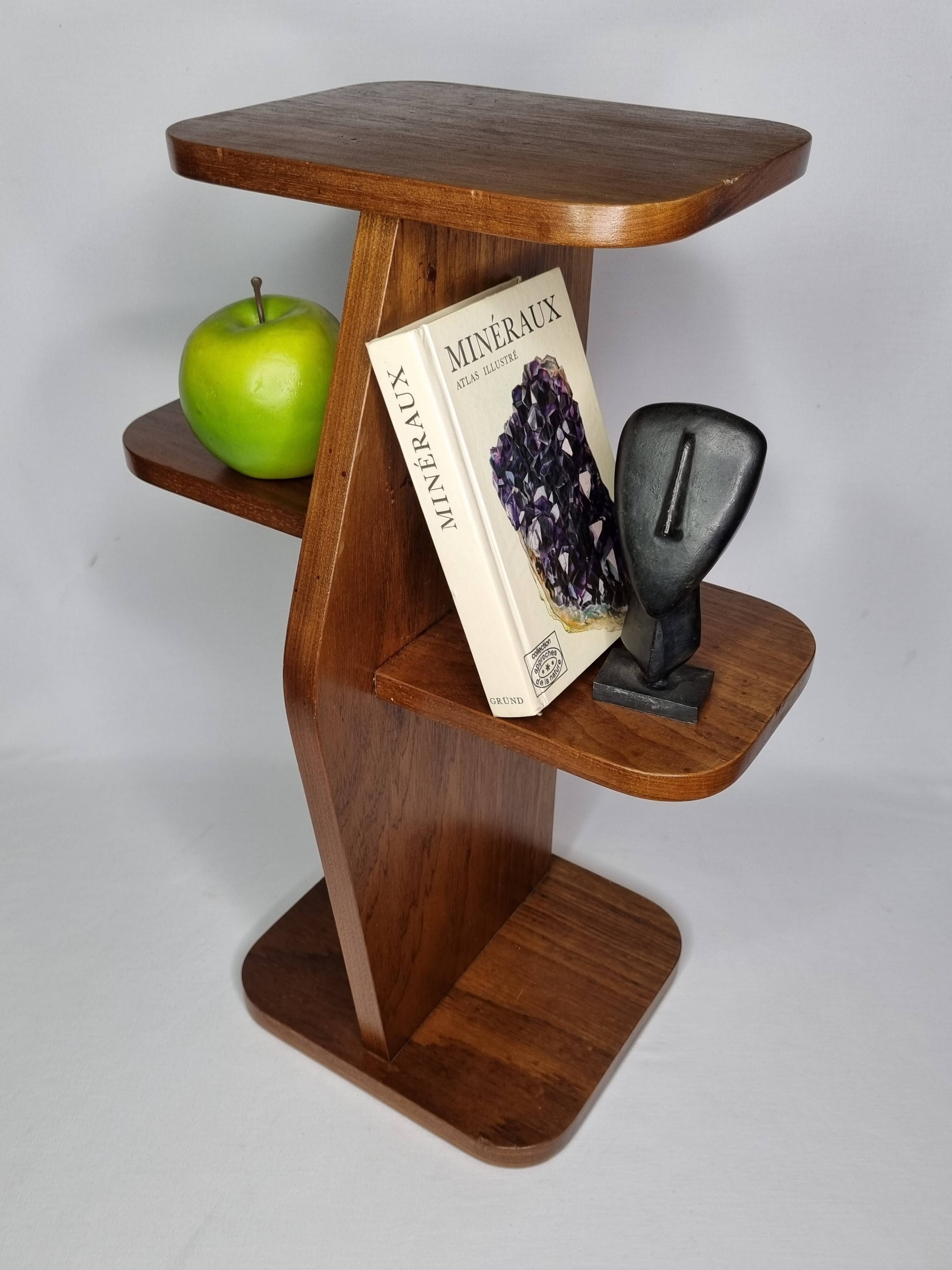 Art Deco style solid wood side table, 53 cm