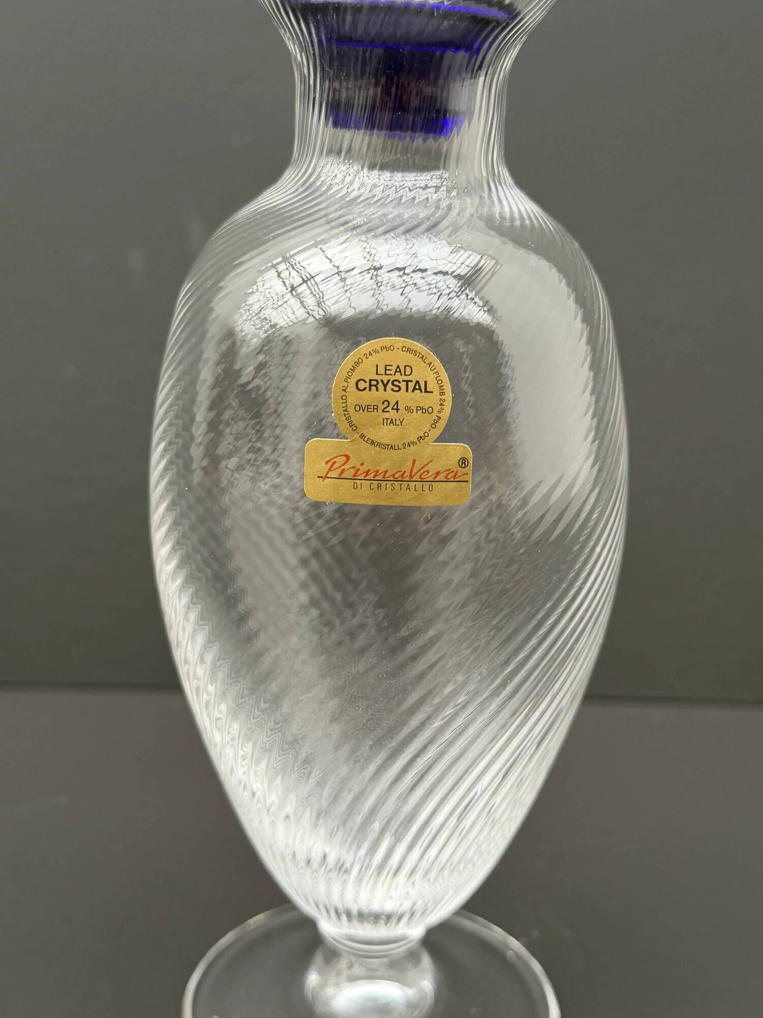 Spring carafe made of crystal, Italy 1970.